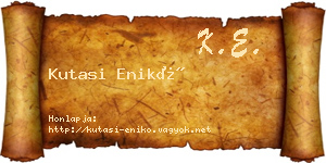 Kutasi Enikő névjegykártya